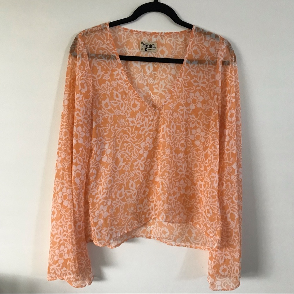 ✨ Show Me Your Mumu Creamsicle Bell Sleeve Top ✨